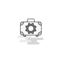Toolbox Web Icon Flat Line Filled Gray Icon Vector