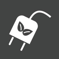 Electric Plug Glyph Inverted Icon vector