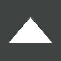 Triangle Arrow Up Glyph Inverted Icon vector