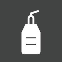 Bottle of Cream Glyph Inverted Icon vector