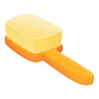 Brush bath toy icon, cartoon style vector