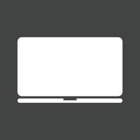 Laptop Glyph Inverted Icon vector