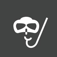 Snorkel Glyph Inverted Icon vector