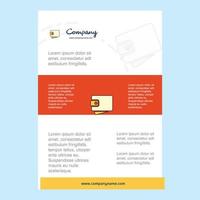 Template layout for Wallet comany profile annual report presentations leaflet Brochure Vector Background