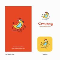 Christmas cookie Company Logo App Icon and Splash Page Design Creative Business App Design Elements vector