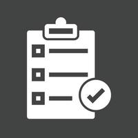 Directory Submission Glyph Inverted Icon vector