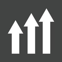 Inflation Glyph Inverted Icon vector