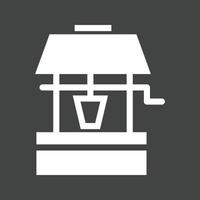 Water Well Glyph Inverted Icon vector