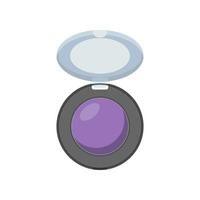 Dry pressed eyeshadow in a round package. vector illustration