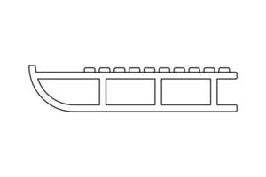 sleds in the style of line art. vector illustration