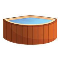 icono de jacuzzi de agua, estilo de dibujos animados vector