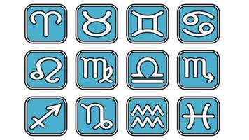 Set of the twelve Zodiac simbols vector