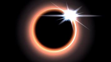 eclipse de sol con resplandor de corona vector