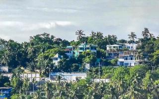 Beautiful city and seascape landscape panorama and view Puerto Escondido Mexico. photo