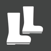 Boots Glyph Inverted Icon vector