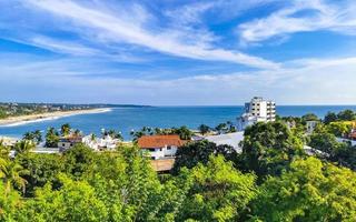 Beautiful city and seascape landscape panorama and view Puerto Escondido Mexico. photo