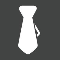 Business Tie Glyph Inverted Icon vector