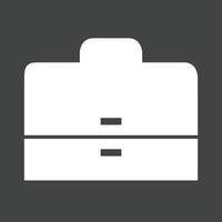 Briefcase Glyph Inverted Icon vector