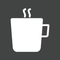 Tea Mug Glyph Inverted Icon vector