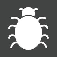 Bug Fixing Glyph Inverted Icon vector