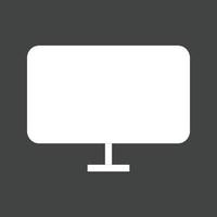 icono de glifo de pantalla lcd invertido vector