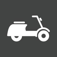 Toy Bike Glyph Inverted Icon vector