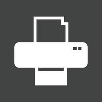 Printer IV Glyph Inverted Icon vector