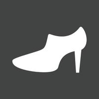 Heels Glyph Inverted Icon vector