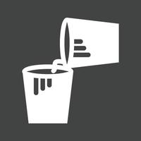 Paint Buckets Glyph Inverted Icon vector