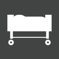 Stretcher Glyph Inverted Icon vector