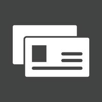 Business Cards Glyph Inverted Icon vector