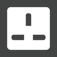 Socket II Glyph Inverted Icon vector