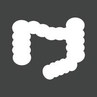 Intestines Glyph Inverted Icon vector