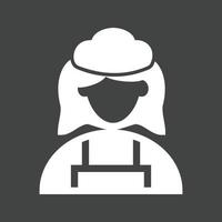 Maid Glyph Inverted Icon vector