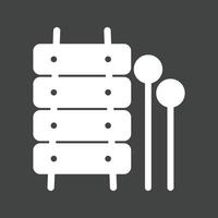 Xylophone Toy Glyph Inverted Icon vector