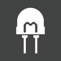LED Light Glyph Inverted Icon vector