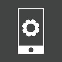 Settings Cell Glyph Inverted Icon vector