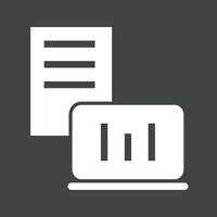 Statistical Report Glyph Inverted Icon vector