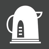 Kettle Glyph Inverted Icon vector