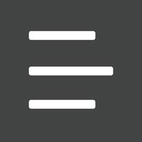 Left Align Glyph Inverted Icon vector