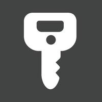 Key Glyph Inverted Icon vector