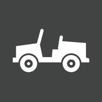 Jeep I Glyph Inverted Icon vector