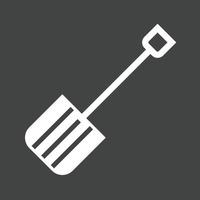 Snow Shovel Glyph Inverted Icon vector