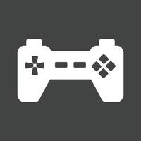 Gaming Console II Glyph Inverted Icon vector