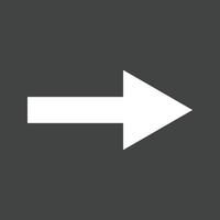 Right Arrow Glyph Inverted Icon vector