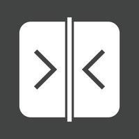 Compare Glyph Inverted Icon vector