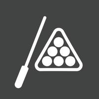 Billiard Glyph Inverted Icon vector