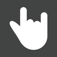 Rock n Roll Glyph Inverted Icon vector