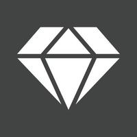 icono de glifo de diamante invertido vector