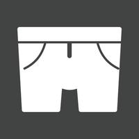 Shorts Glyph Inverted Icon vector